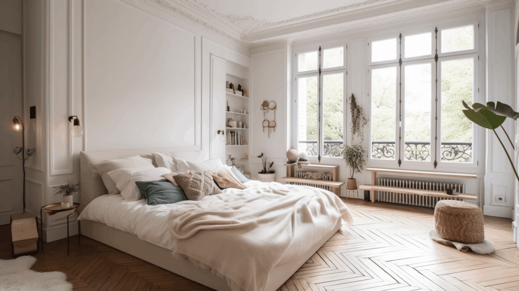 Renovation sejour haussmannien Paris Sejour moderne dans un appartement haussmannien renove a Paris
